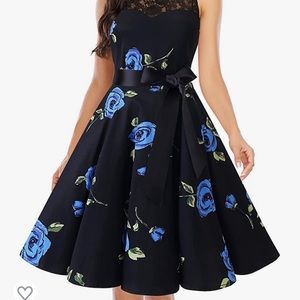 Bbonlinedress Women's 1950s Vintage Rockabilly Swing Dress